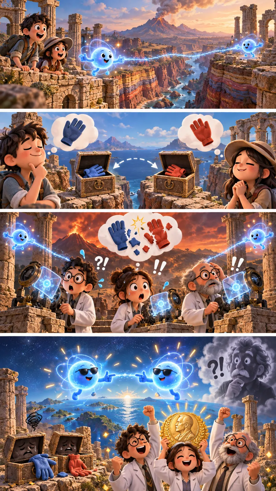 2022年ノーベル賞「量子もつれ」を手袋で考える。アインシュタインが最後まで疑った謎の4コマ漫画