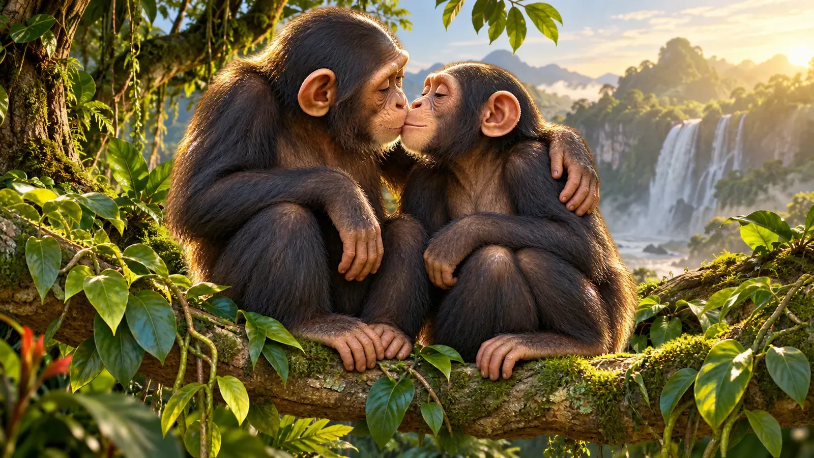 キスの歴史は「約2000万年」? ヒトとオランウータンの共通の祖先がもうしていた可能性