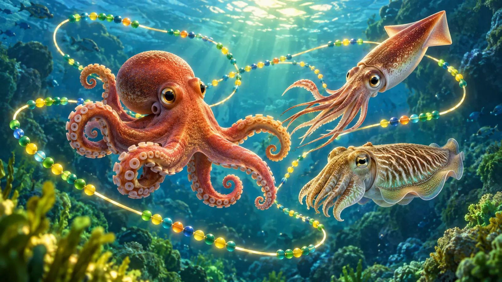 タコとイカのDNAは大昔に並びが入れかわった 1か所消すと卵の中で脳が小さく育つイカも