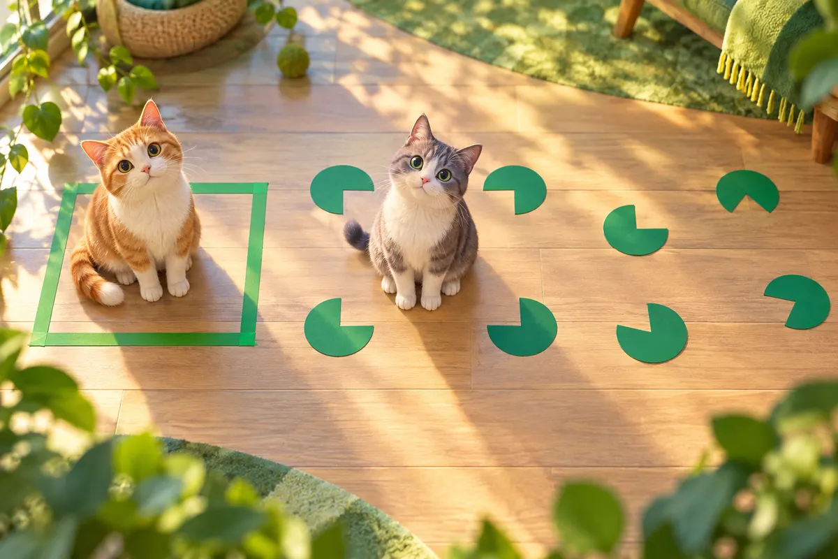 ネコは本物の四角と「錯覚の四角」を同じくらい選んだ
