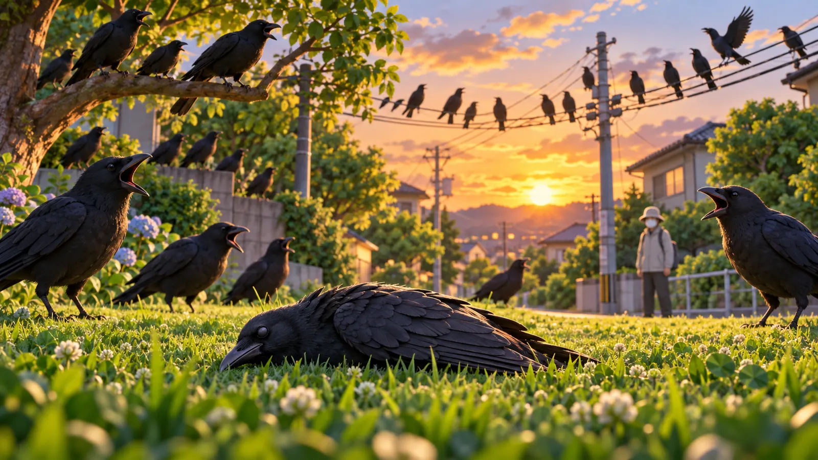 カラスの「お葬式」の正体は? 仲間の死体のまわりで騒ぐのは“危険を学ぶ授業”だった