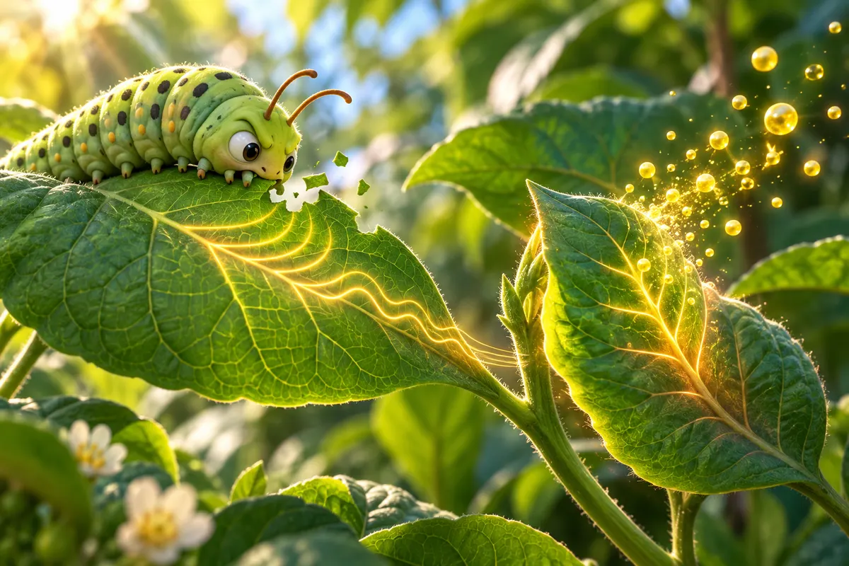 かじる振動を“聞いた”植物は、守りを固めた