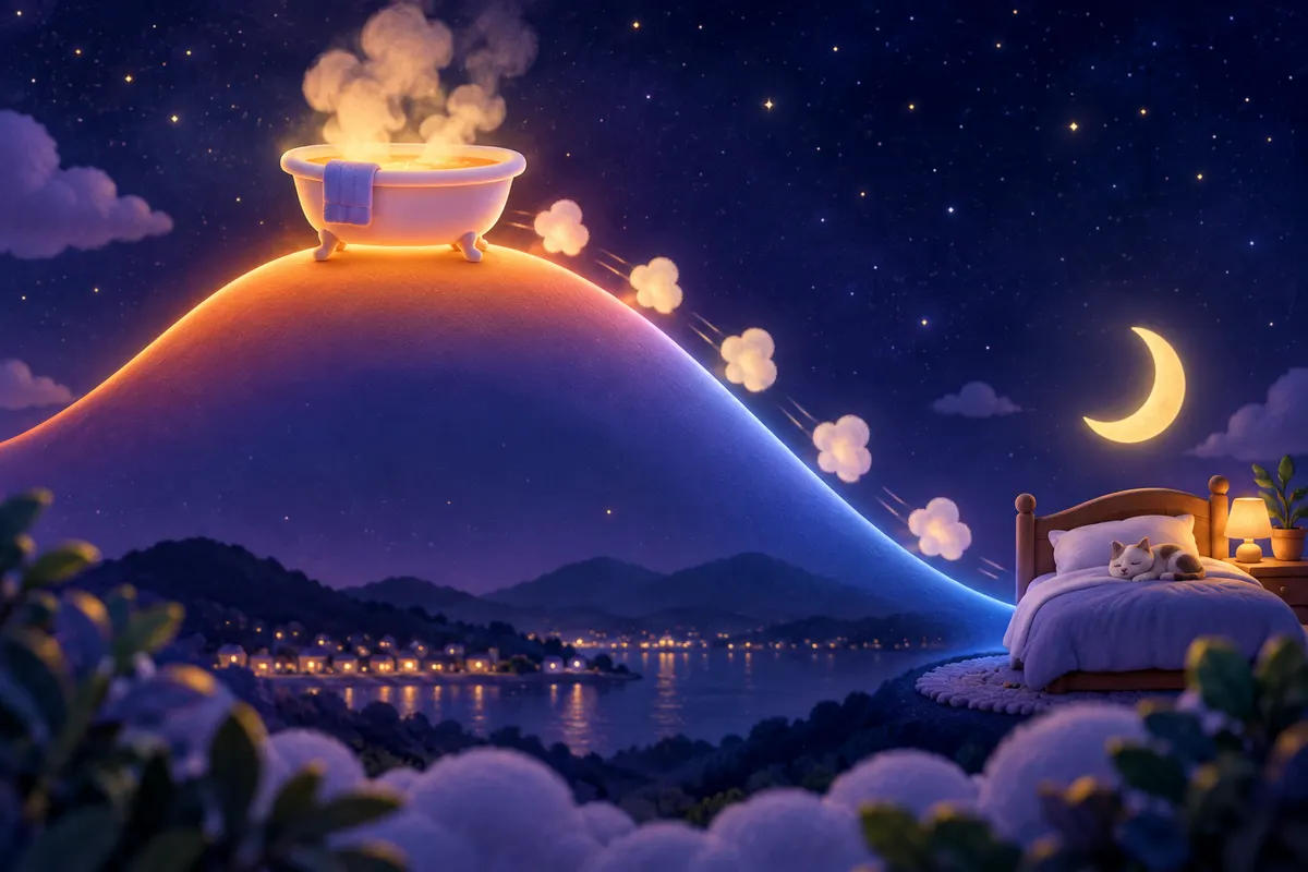 お風呂で上がった体温が「下り坂」になる頃が、眠りどき