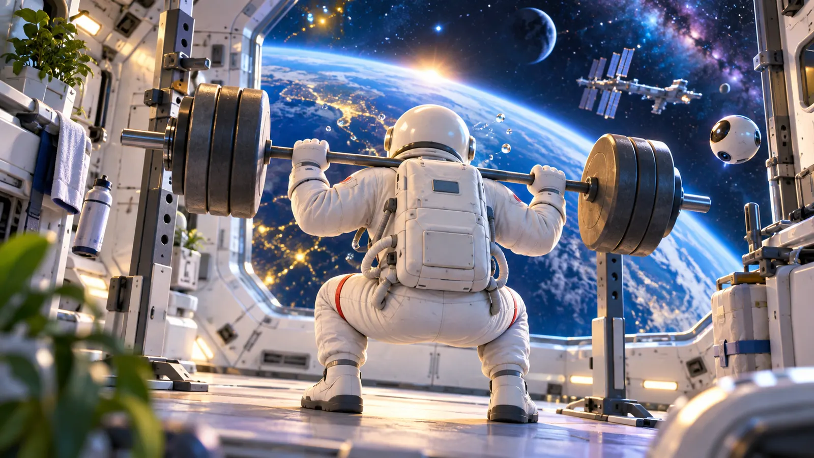 無重力で筋トレはどうやるの?宇宙飛行士が毎日2時間使う「3台のマシン」