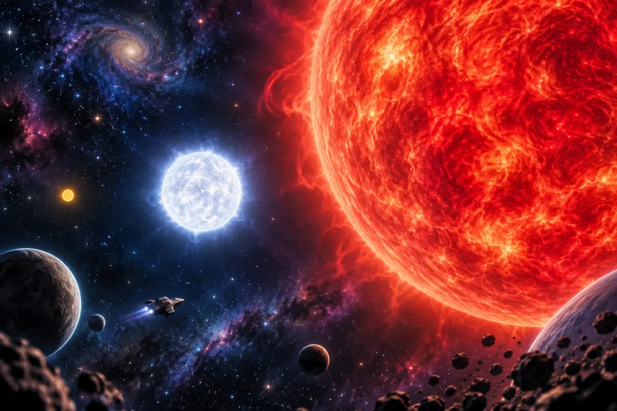 太陽と比べると、赤色超巨星は桁ちがいに大きい