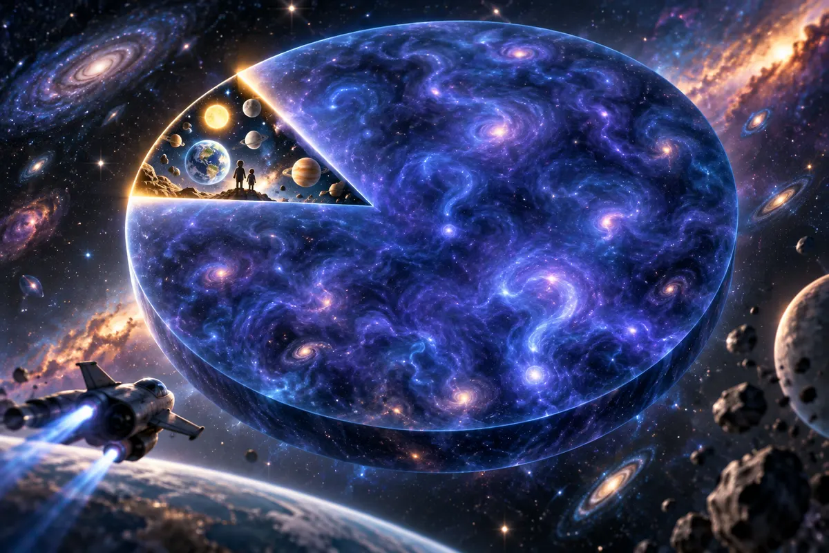 私たちの知っている物質は、宇宙のほんの一部(イメージ)