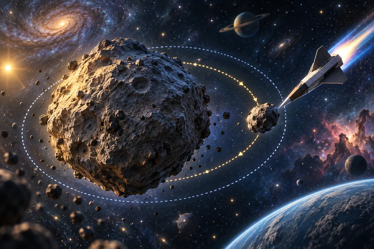 小さいほうの小惑星にぶつけ、親のまわりを回る時間の変化を測った