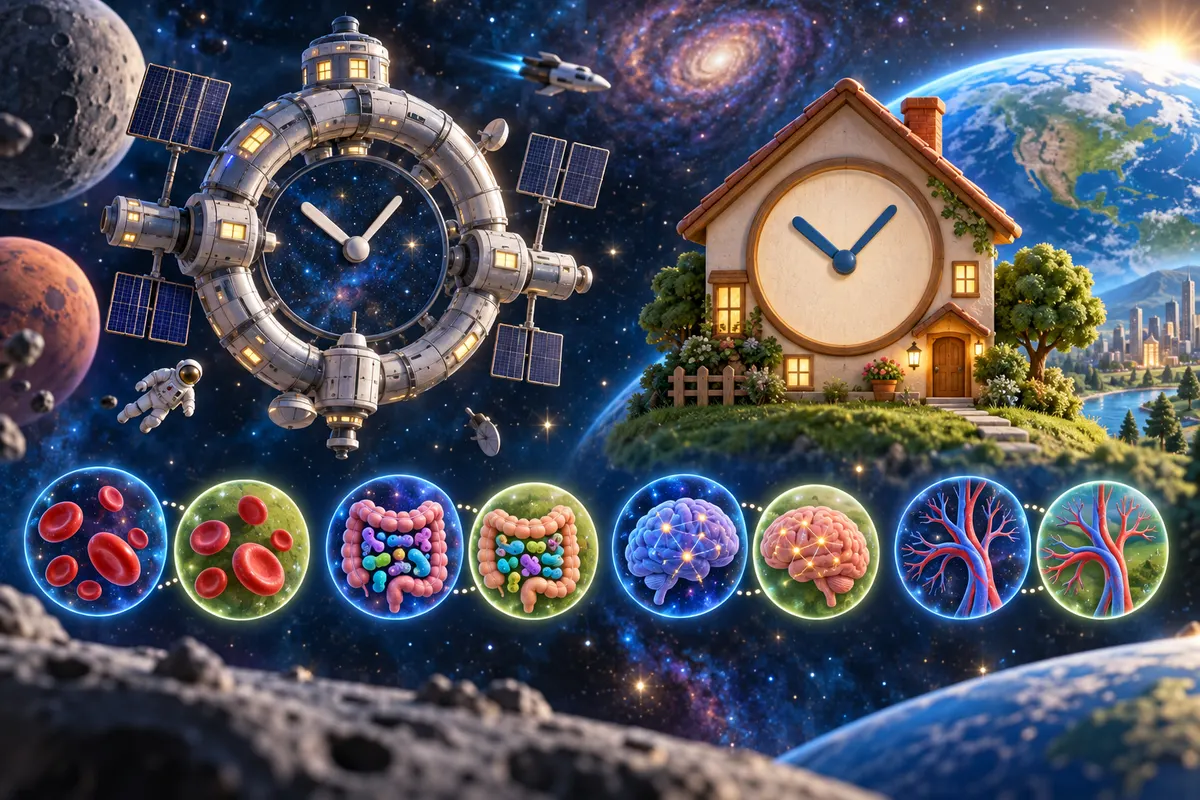 宇宙と地上、同じ遺伝子をもつ2人を「全身まるごと」比較した