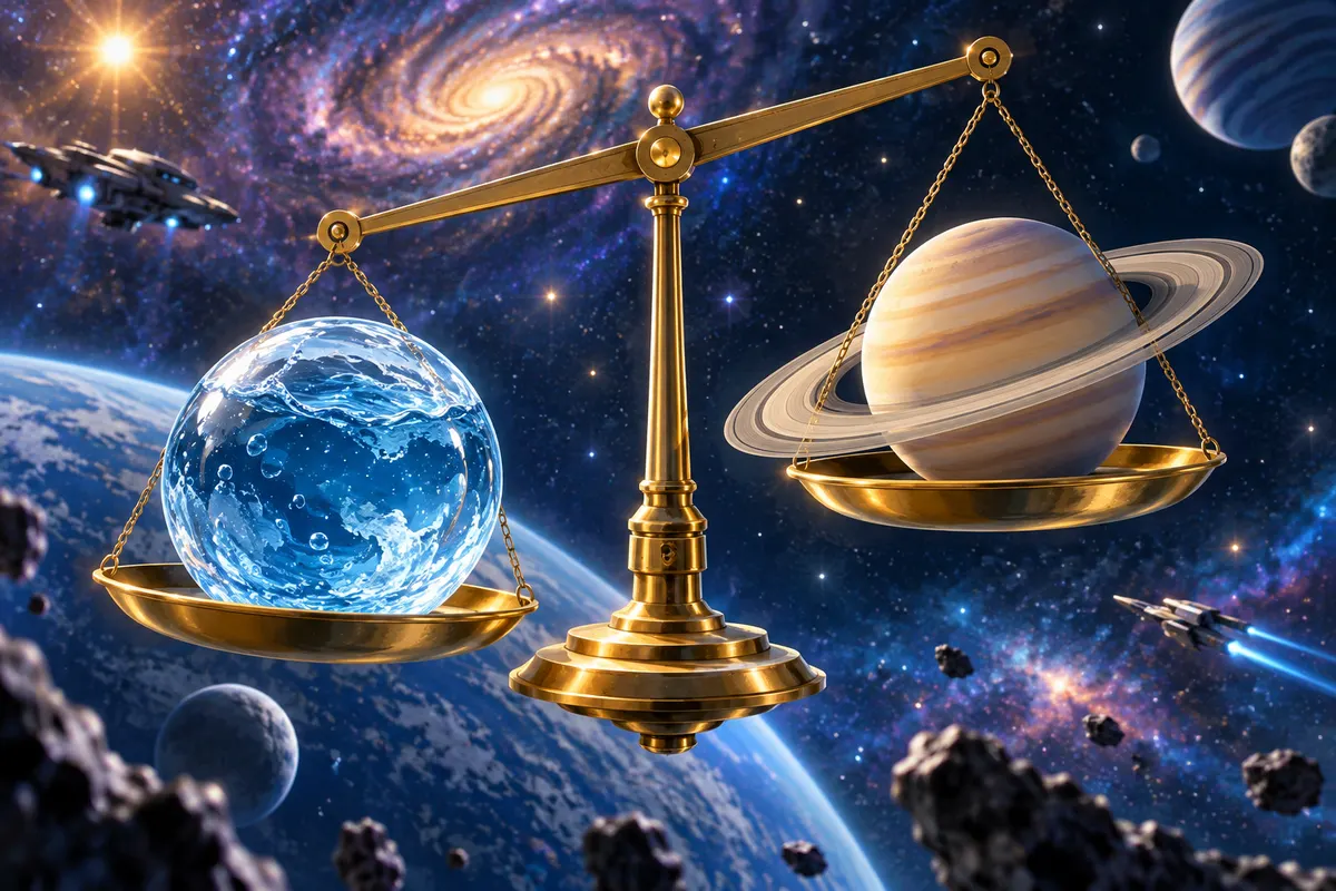 同じ大きさで比べると、土星は水より軽い