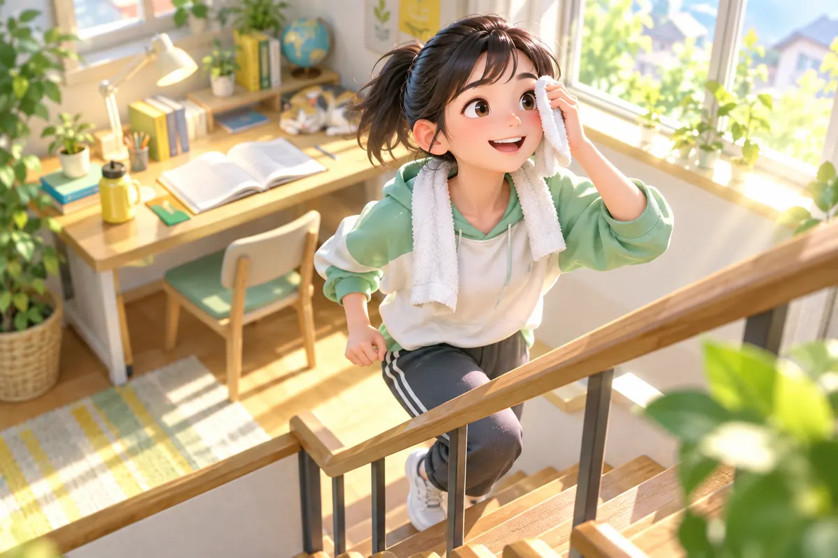 ちょっとした運動が、勉強前の準備運動になる