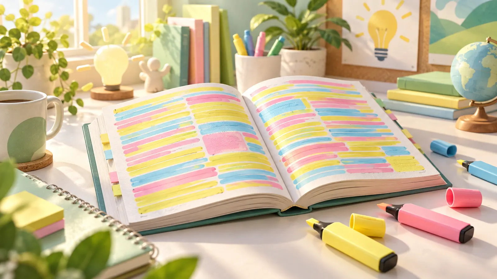 【悲報】教科書がカラフルな人ほど要注意。蛍光ペンの線引きは学習法ランキングで「効果低め」