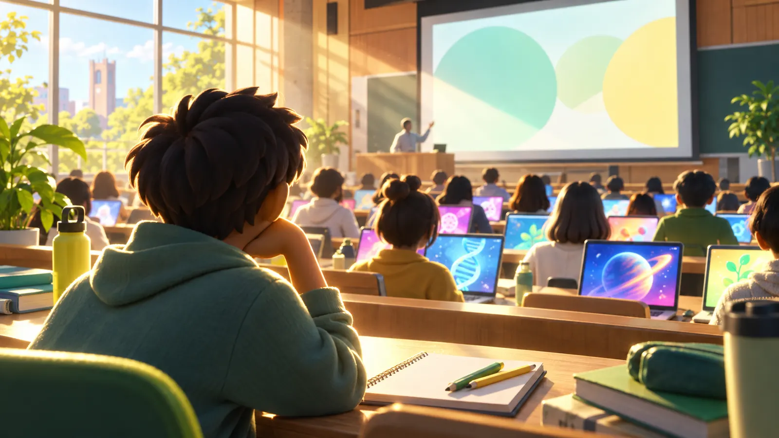 授業中のノートPC、自分だけじゃなく「後ろの席の人」の点まで下げていた