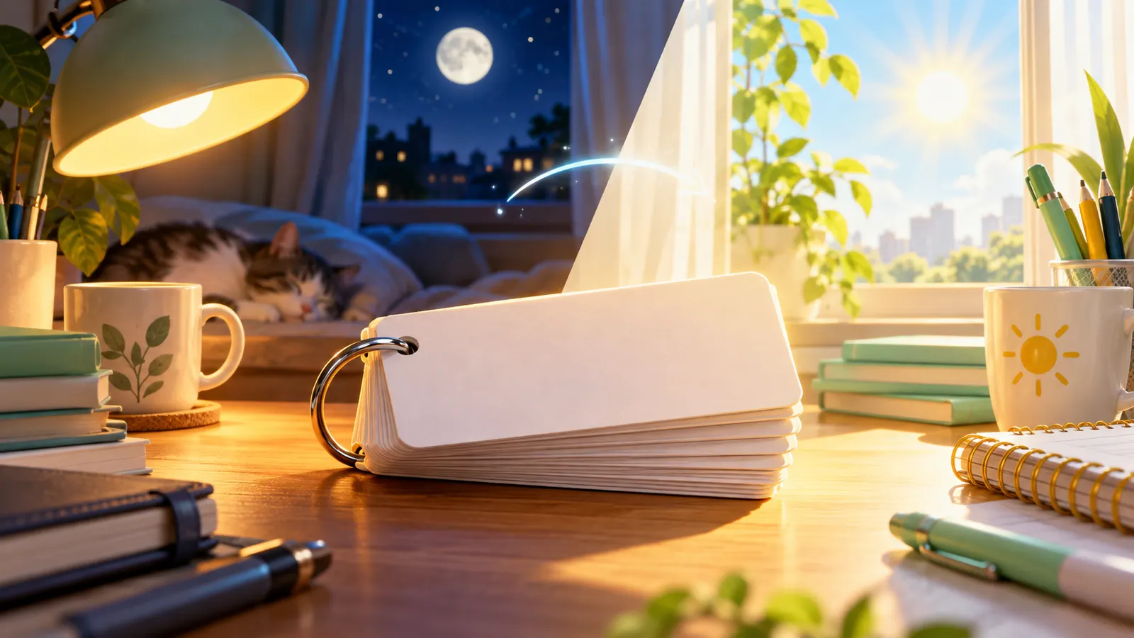 夜に暗記して、寝て、朝に復習。睡眠をはさむと覚え直しが速く、1週間後も忘れにくかった