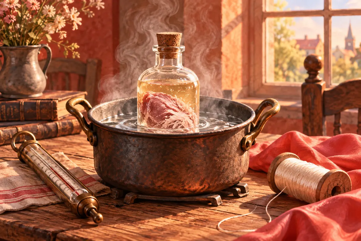 ボーモントは胃液を小びんに取り、体温と同じ温度で肉がとけていくようすを観察した