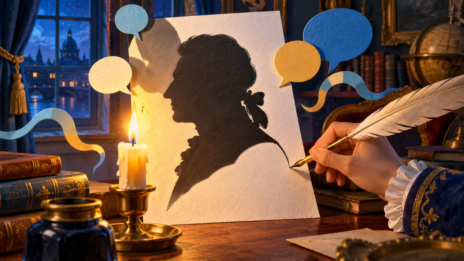 影絵の「シルエット」はフランスの大臣の名前だが、その名がついた理由は説が分かれる