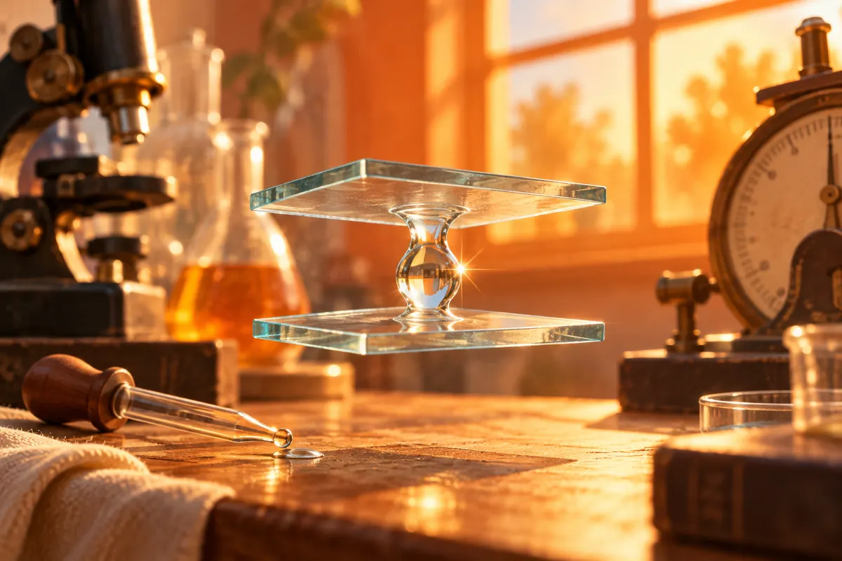 熱も圧力もいらず、数秒で物どうしをつなぐ。照準器では欠点だった性質が、接着剤では長所になった。